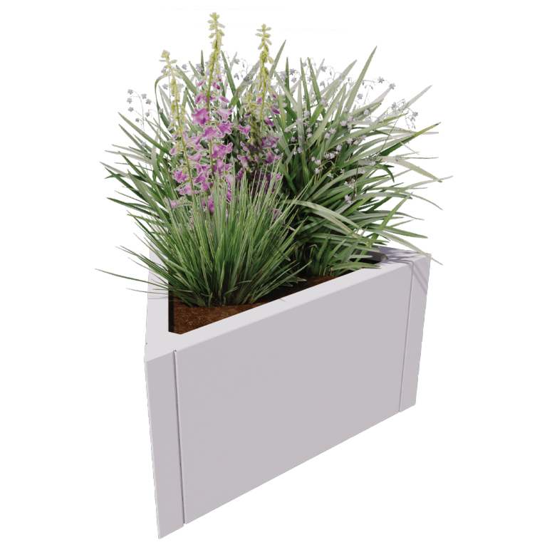 Jardinera de acero con tratamiento electrostático Alaska equilátero 60 cm