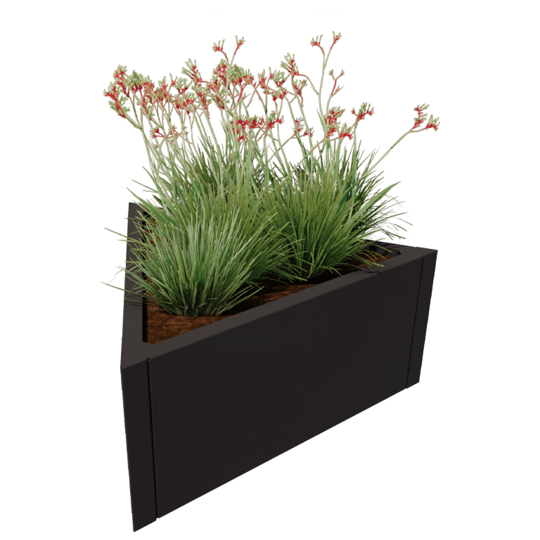 Jardinera de acero con tratamiento electrostático Alaska equilátero 80 cm
