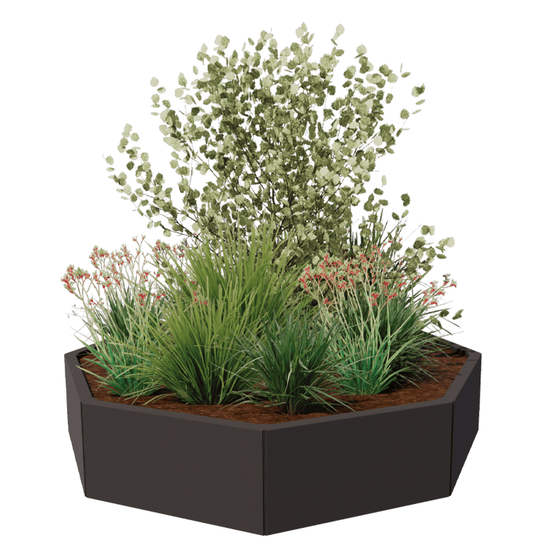 Jardinera de acero con tratamiento electrostático Chicago 60