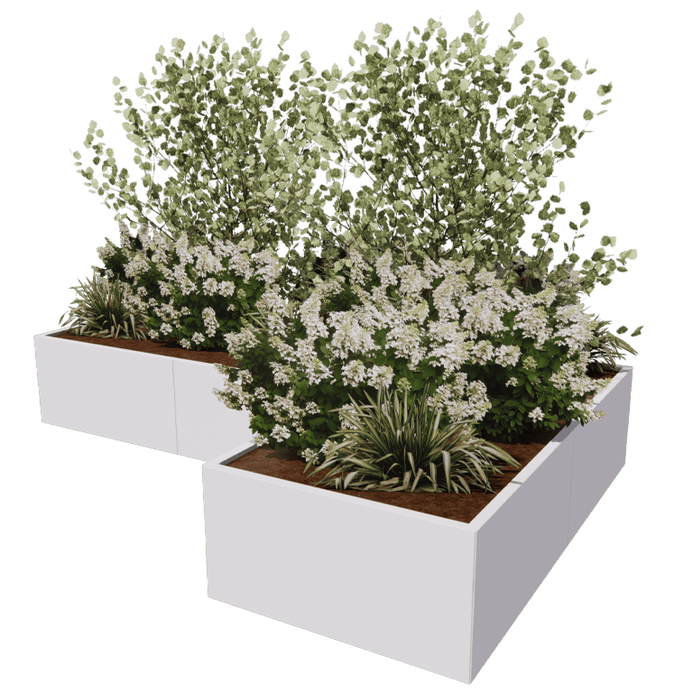 Jardinera de acero con tratamiento electrostático Kansas 100