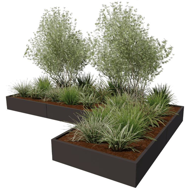 Jardinera de acero con tratamiento electrostático Kansas 120