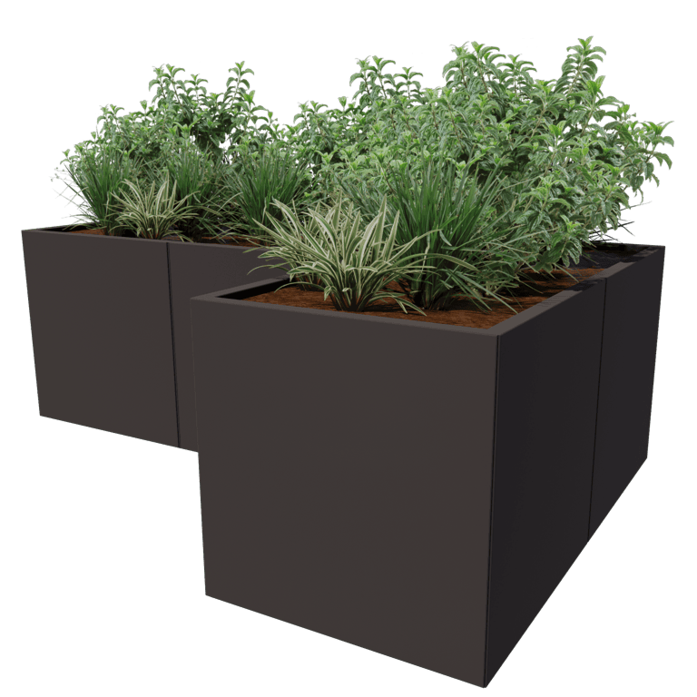 Jardinera de acero con tratamiento electrostático Kansas 70