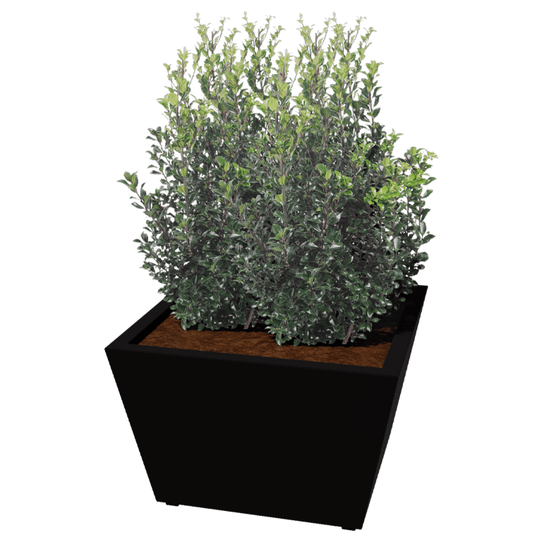 Jardinera de acero con tratiamento electrostático Soldana Cono 80 x 80 x 50 cm