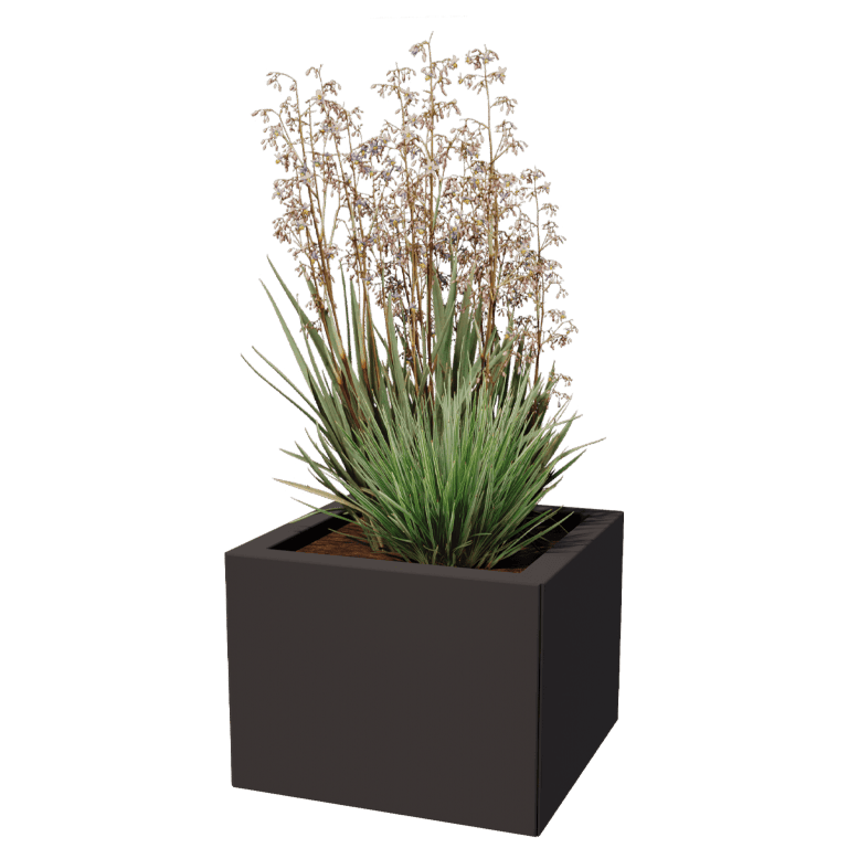 Jardinera de acero con tratamiento electrostático Miami 40 x 40 cm