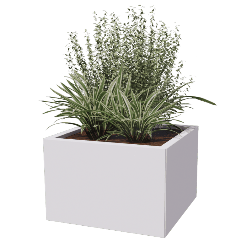 Jardinera de acero con tratamiento electrostático Miami 60 x 60 cm