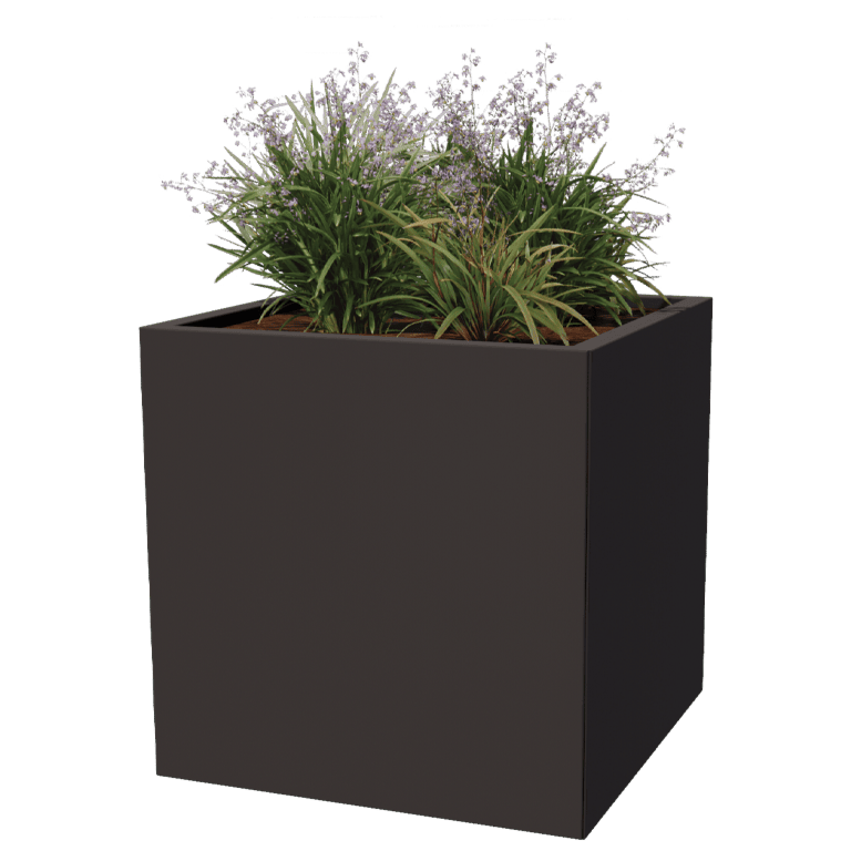 Jardinera de acero con tratamiento electrostático Miami 70 x 70 cm