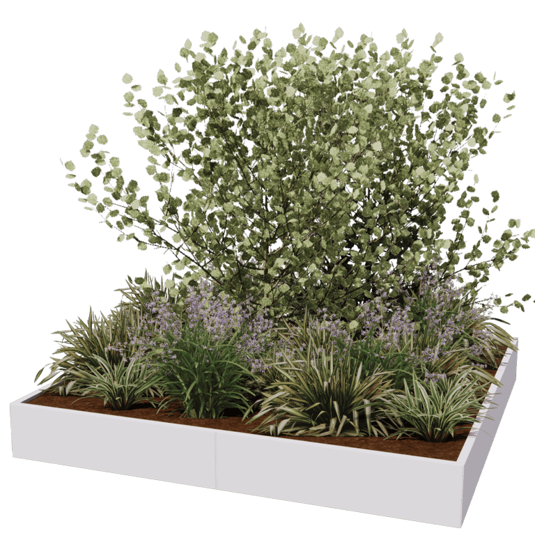 Jardinera de acero con tratamiento electrostático Miami xxl 240 x 240 cm