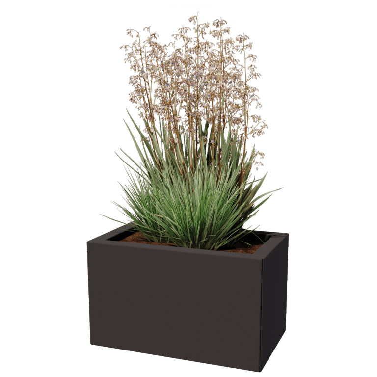 Jardinera de acero con tratamiento electrostático Texas 30 x 50 cm