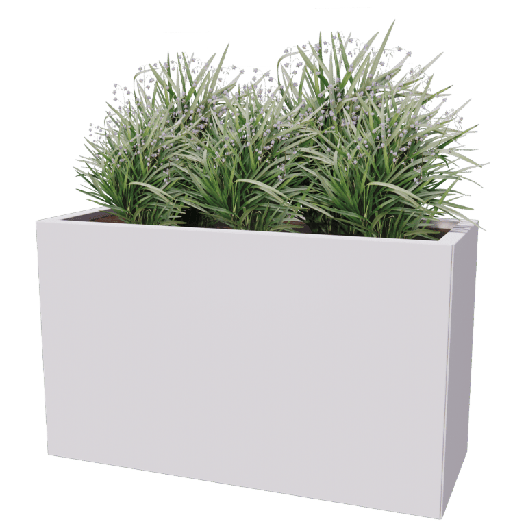 Jardinera de acero con tratamiento electrostático Texas 40 x 100 cm