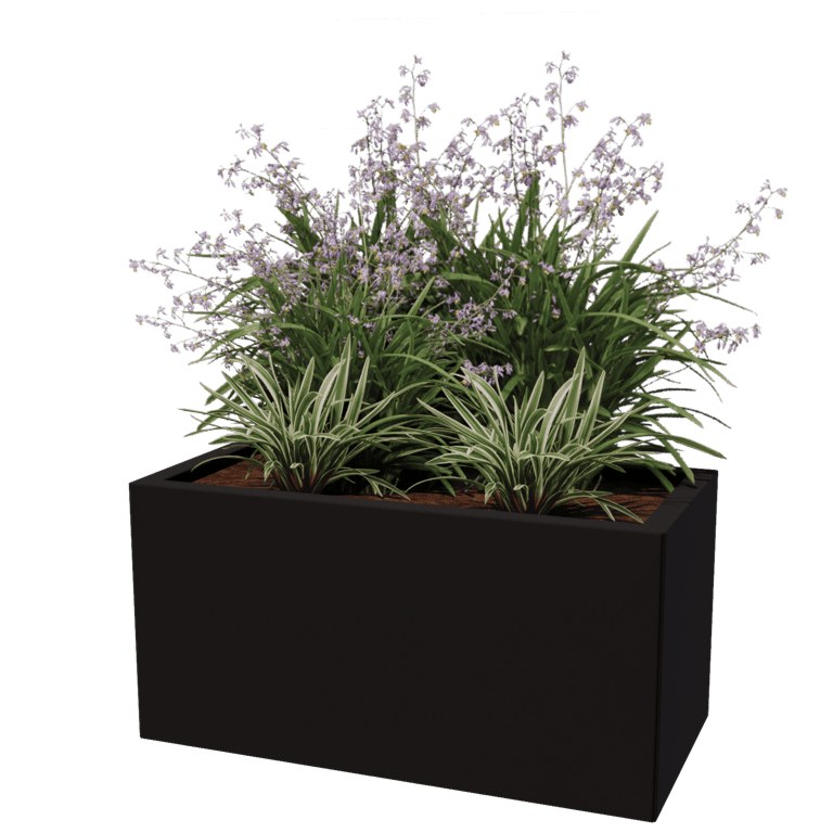 Jardinera de acero con tratamiento electrostático Texas 40 x 80 cm