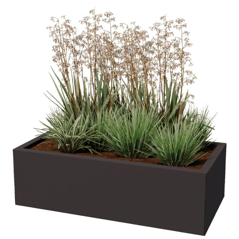 Jardinera de acero con tratamiento electrostático Texas 50 x 100 cm