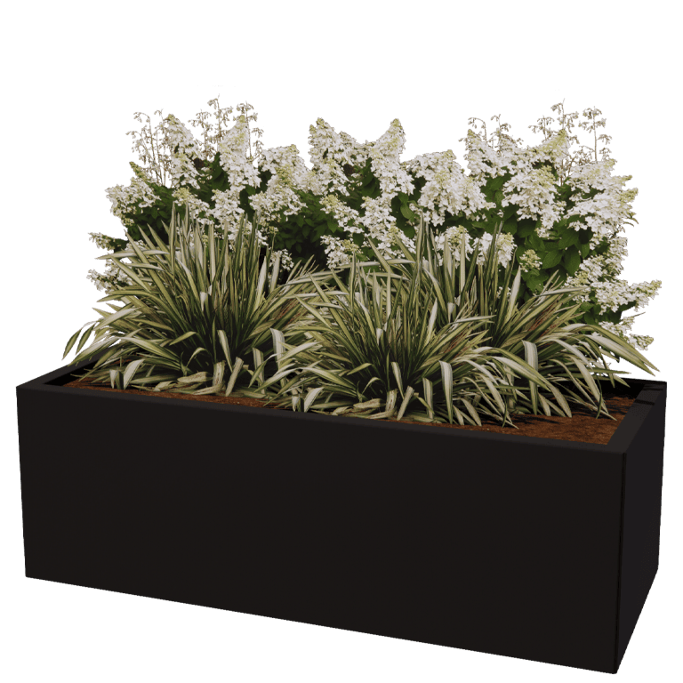 Jardinera de acero con tratamiento electrostático Texas 50 x 120 cm