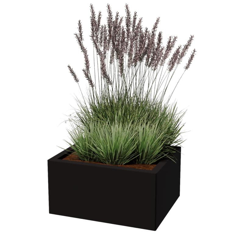 Jardinera de acero con tratamiento electrostático Texas 50 x 60 cm