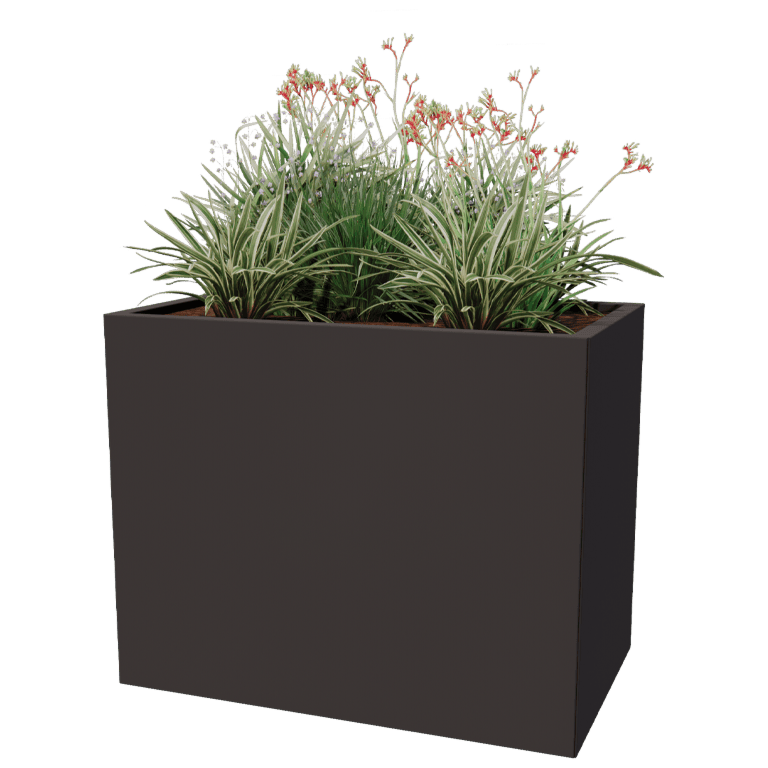 Jardinera de acero con tratamiento electrostático Texas 60 x 100 cm