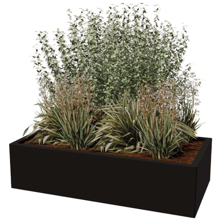 Jardinera de acero con tratamiento electrostático Texas 60 x 120 cm