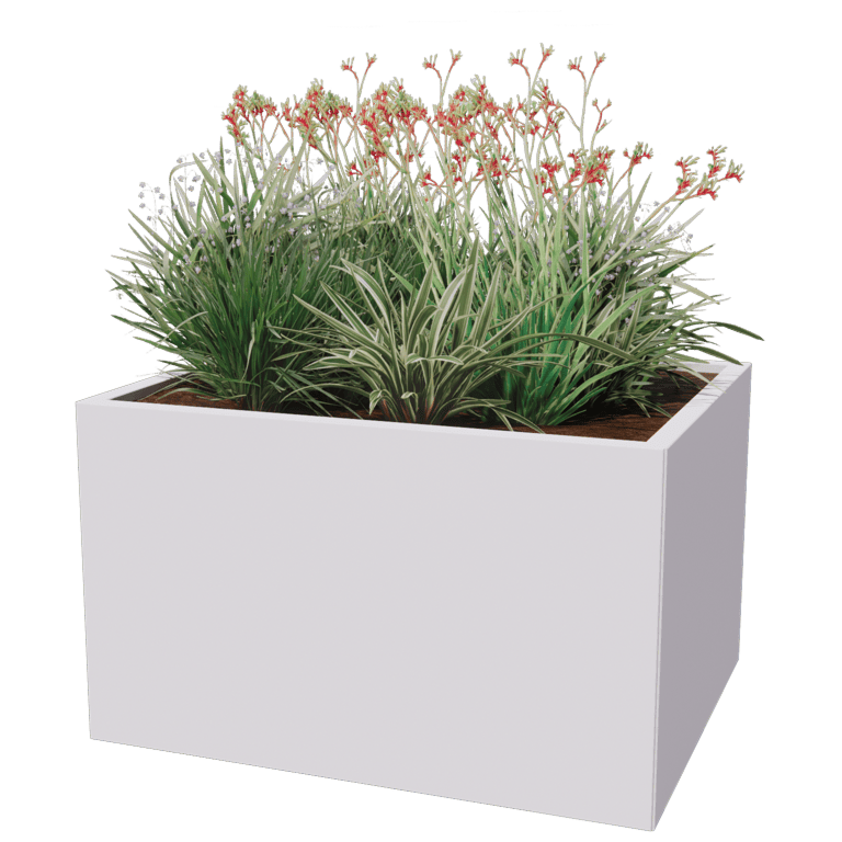 Jardinera de acero con tratamiento electrostático Texas 80 x 100 cm
