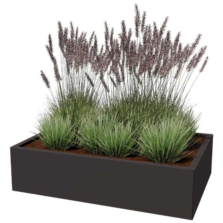 Jardinera de acero con tratamiento electrostático Texas 80 x 120 cm