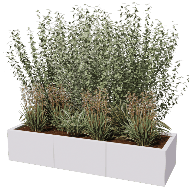 Jardinera de acero con tratamiento electrostático Texas xxl 150 x 50 cm