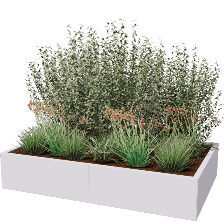 Jardinera de acero con tratamiento electrostático Texas xxl 160 x 100 cm