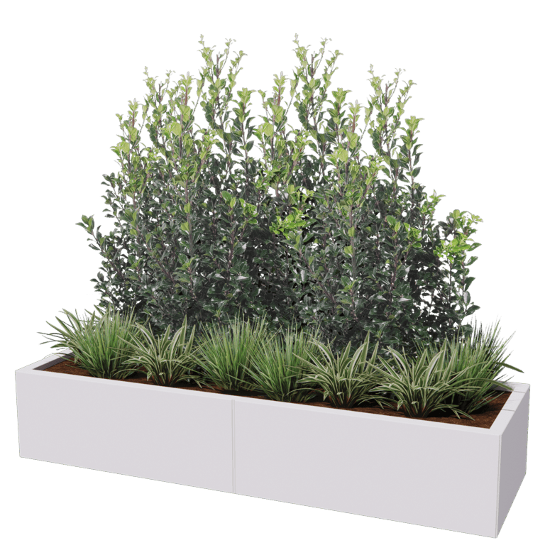 Jardinera de acero con tratamiento electrostático Texas xxl 160 x 50 cm
