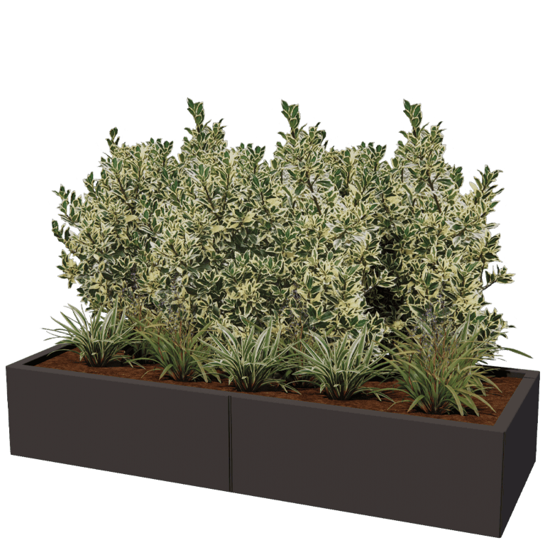 Jardinera de acero con tratamiento electrostático Texas xxl 160 x 60 cm