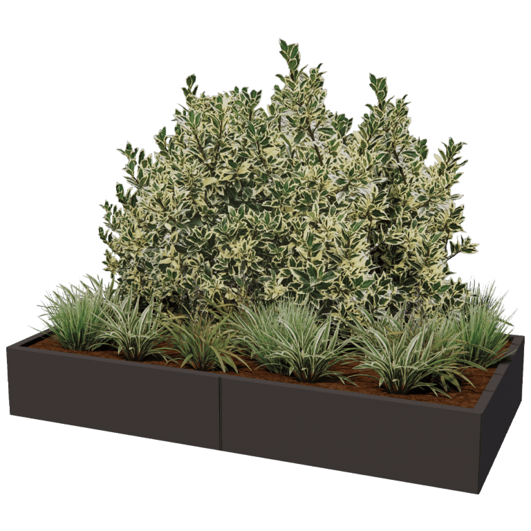 Jardinera de acero con tratamiento electrostático Texas xxl 200 x 100 cm