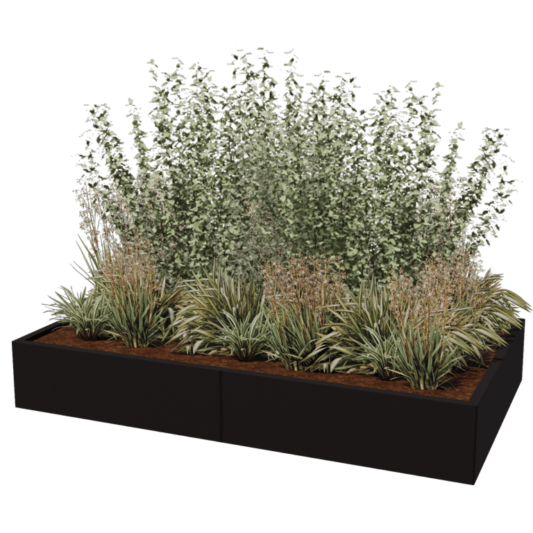 Jardinera de acero con tratamiento electrostático Texas xxl 200 x 120 cm