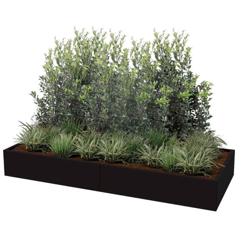 Jardinera de acero con tratamiento electrostático Texas xxl 240 x 100 cm