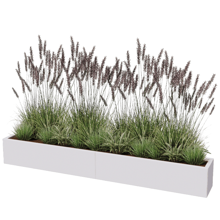 Jardinera de acero con tratamiento electrostático Texas xxl 240 x 30 cm