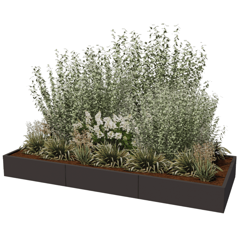 Jardinera de acero con tratamiento electrostático Texas xxl 300 x 120 cm