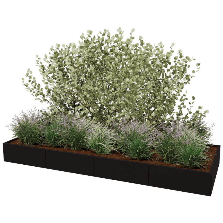 Jardinera de acero con tratamiento electrostático Texas xxl 320 x 120 cm