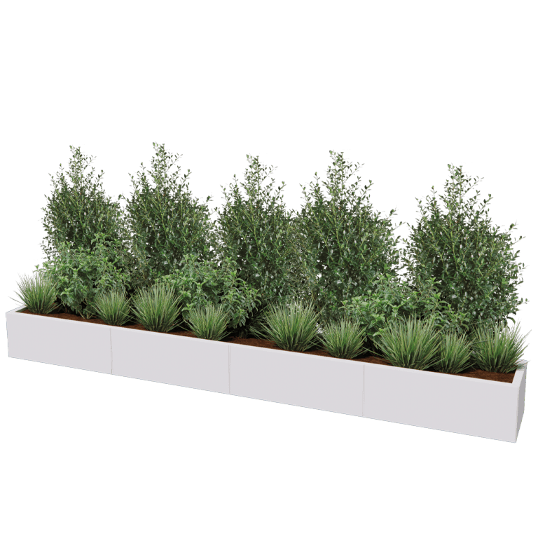Jardinera de acero con tratamiento electrostático Texas xxl 320 x 40 cm