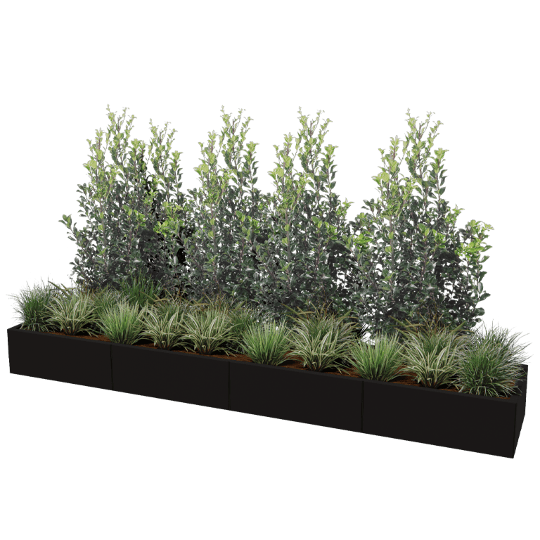 Jardinera de acero con tratamiento electrostático Texas xxl 320 x 60 cm