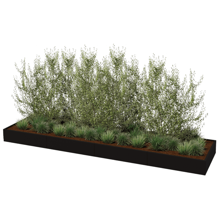 Jardinera de acero con tratamiento electrostático Texas xxl 480 x 120 cm
