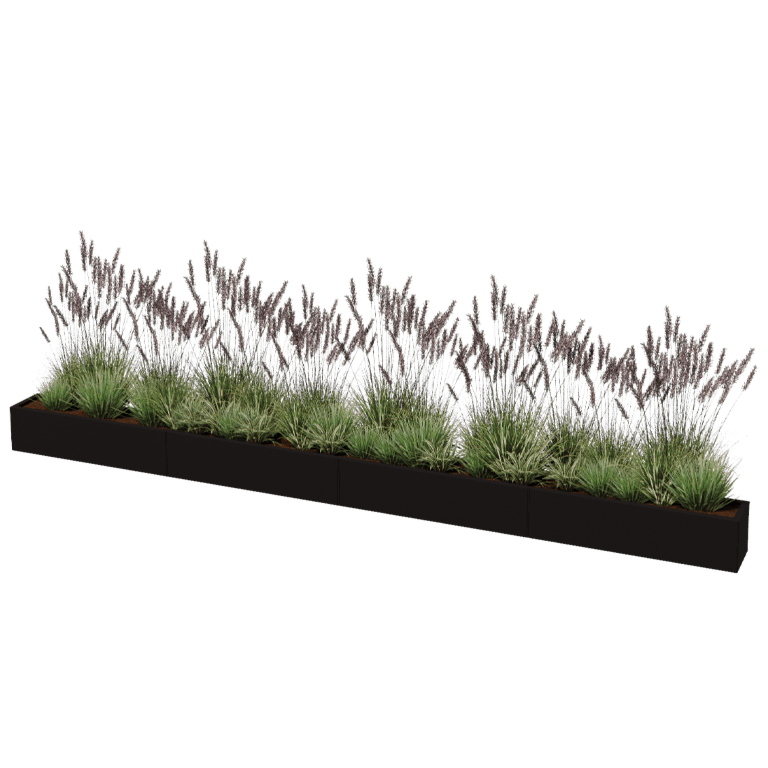 Jardinera de acero con tratamiento electrostático Texas xxl 480 x 30 cm