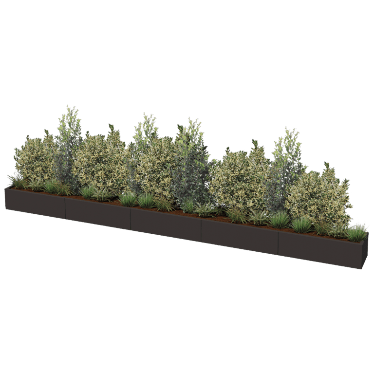 Jardinera de acero con tratamiento electrostático Texas xxl 500 x 40 cm