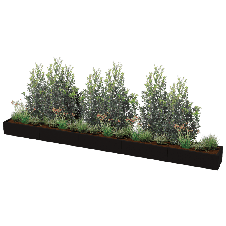Jardinera de acero con tratamiento electrostático Texas xxl 500 x 50 cm