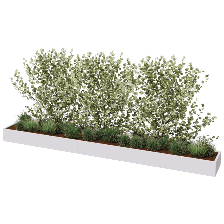 Jardinera de acero con tratamiento electrostático Texas xxl 500 x 60 cm