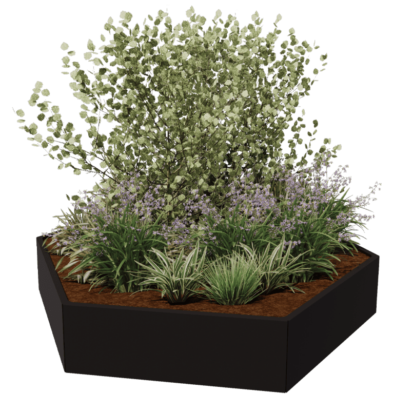 Jardinera de acero con tratamiento electrostático Denver 120