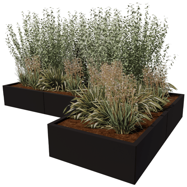 Jardinera de acero con tratamiento electrostático Kansas 80