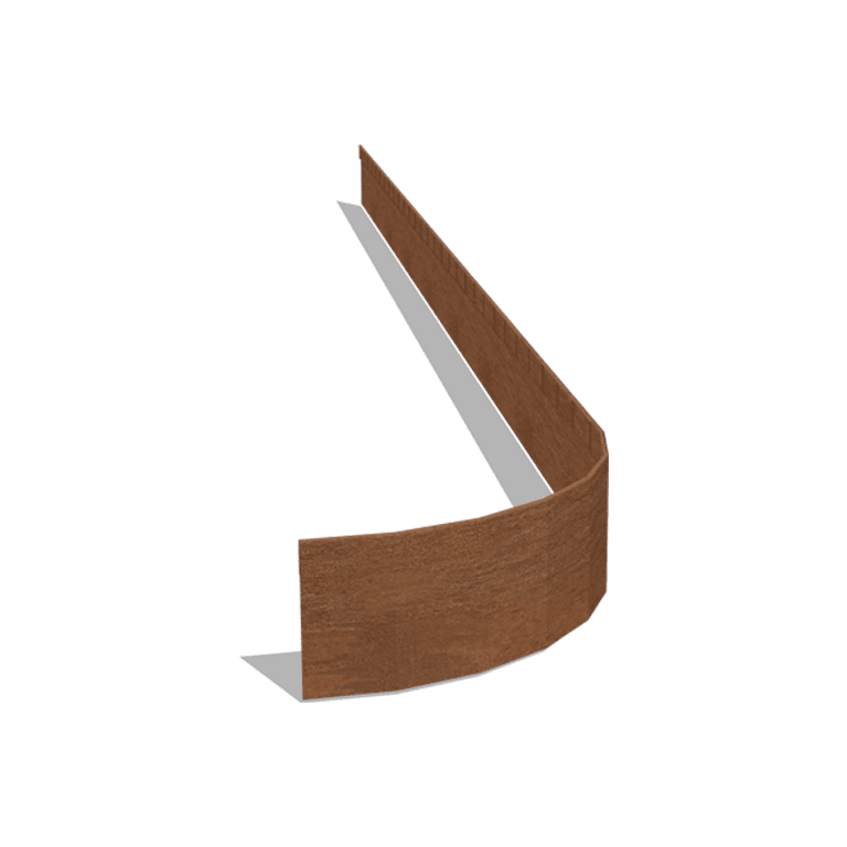 Bordura FLEX de acero corten con borde doblado 13 cm (longitud: 240 cm)
