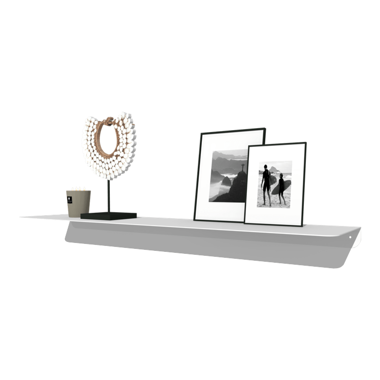 Estante de pared de acero con recubrimiento en polvo en forma de L 100 x 20 cm