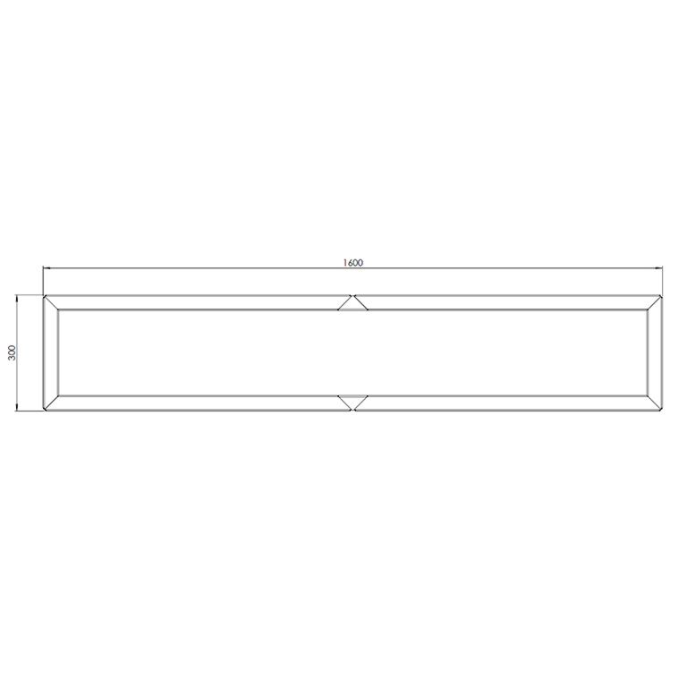 Jardinera de acero corten Texas xxl 160 x 30 cm