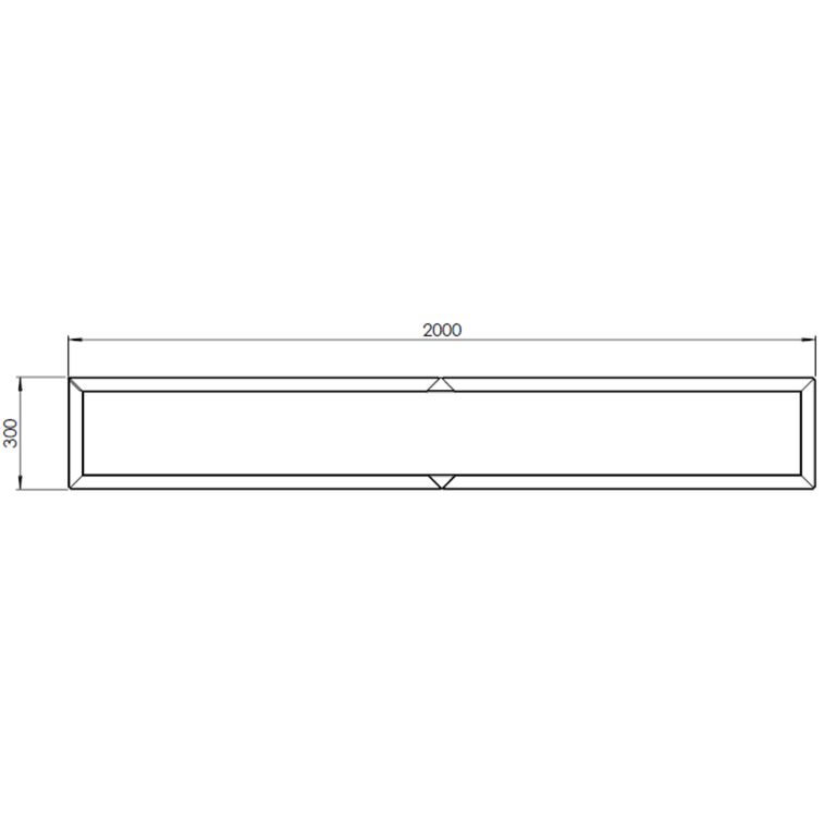 Jardinera de acero con tratamiento electrostático Texas xxl 200 x 30 cm