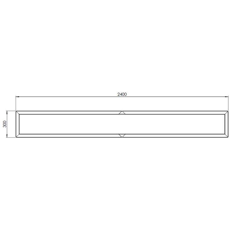 Jardinera de acero corten Texas xxl 240 x 30 cm