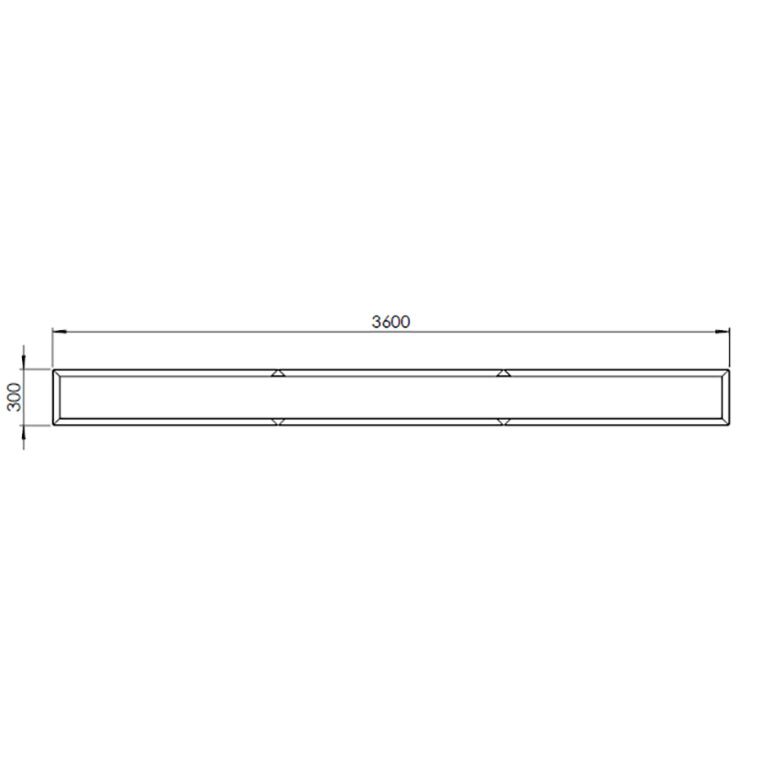 Jardinera de acero corten Texas xxl 360 x 30 cm