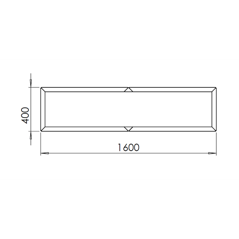 Jardinera de acero con tratamiento electrostático Texas xxl 160 x 40 cm