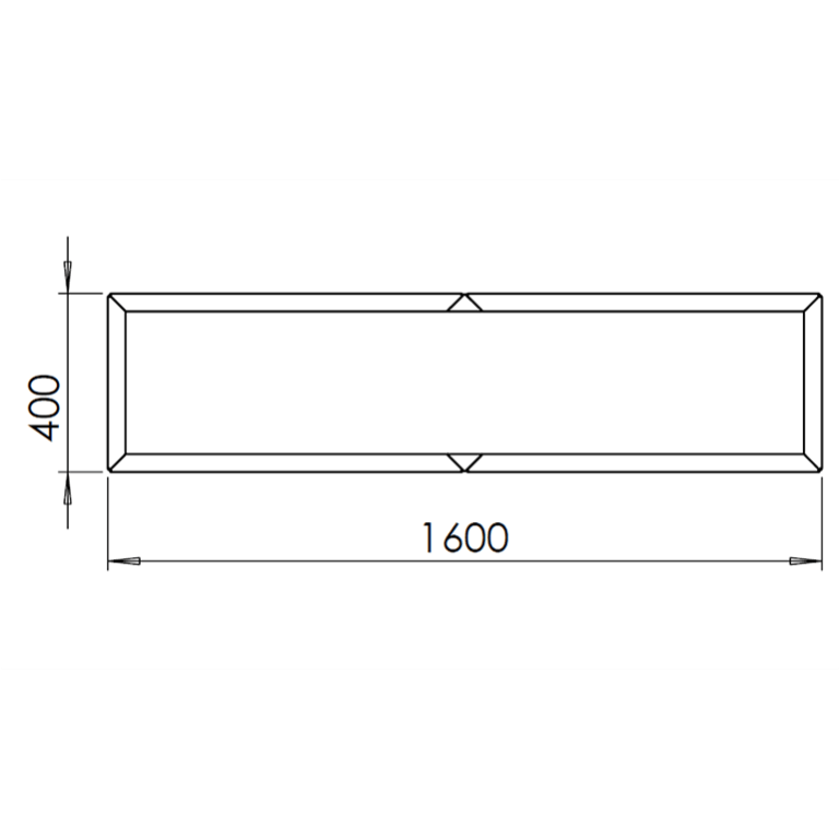 Jardinera de acero corten Texas xxl 160 x 40 cm