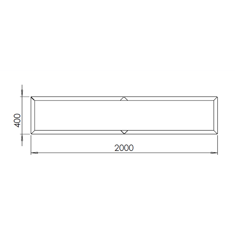 Jardinera de acero corten Texas xxl 200 x 40 cm