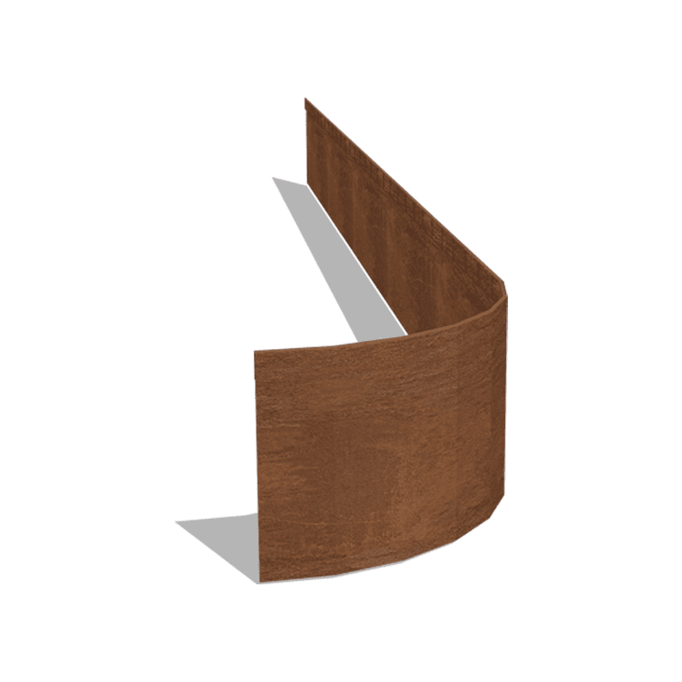 Bordura FLEX de acero corten con borde doblado 23 cm (longitud: 240 cm)